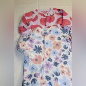 Carter's Pink and Purple Floral Footies